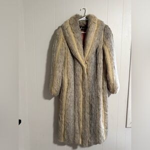 Vintage American Signature Faux Fur Calf Length Coat